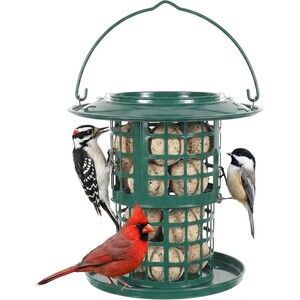 Hanging Metal Suet Ball Bird Feeder Expandable Single Layer Outdoor Wild Birds